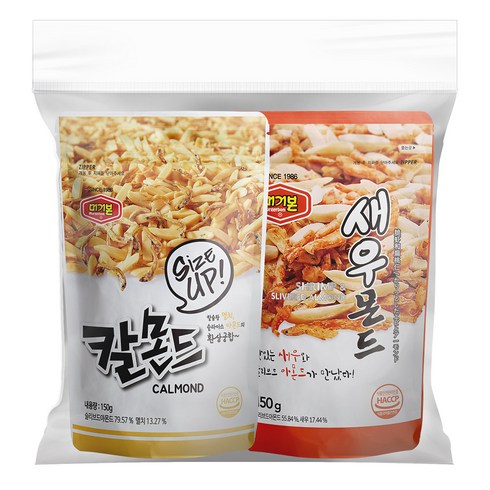 머거본 칼몬드 혼합견과 150g + 새우몬드 150g, 1세트