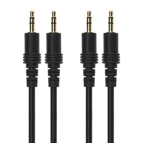 칼론 스테레오 AUX케이블 5m 2p, Stereo AUX cable, 블랙
