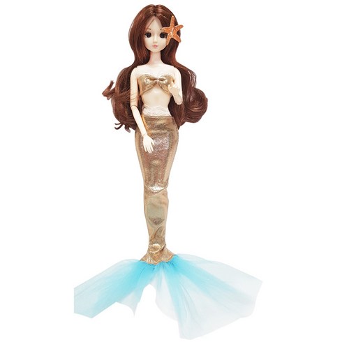 월드스타토이 인어공주로즈 갈색머리 인형, 30cm, 랜덤 발송