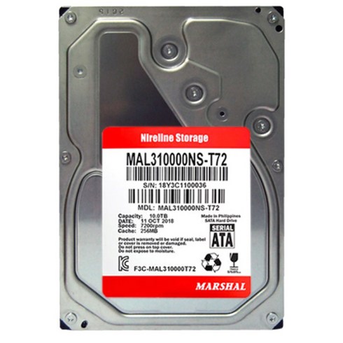 마샬 데스크탑 SATA3 7200 256MB HDD MAL310000NS-T72, 10TB