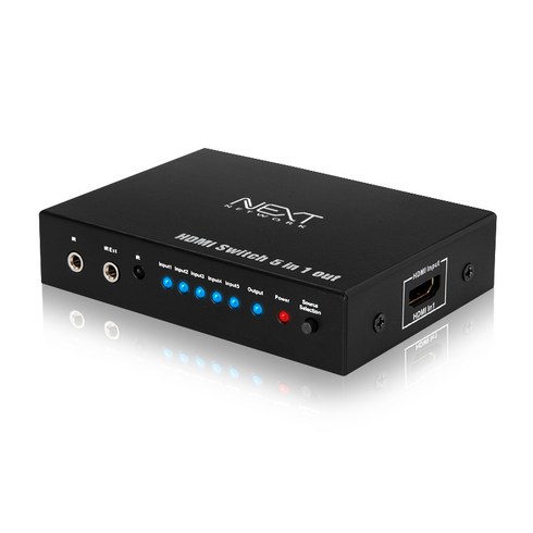 넥스트 5대1 HDMI 스위치 선택기 NEXT-405SW4K60, 혼합 색상, 1개