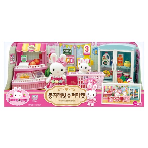 원앤원 콩지래빗 슈퍼마켓 마트놀이, 혼합 색상