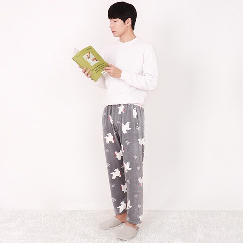 도시 남성용 울트라 인조밍크 잠옷바지