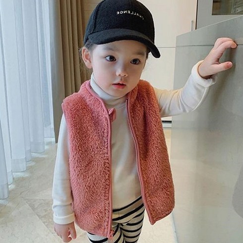 투에스벅 아동용 후리스 집업 조끼