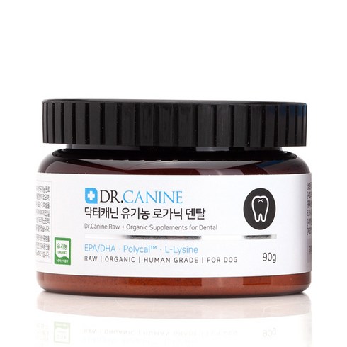 닥터캐닌 유기농 로가닉 덴탈 강아지 치주염 치조골 영양제 90g, 로가닉덴탈, 1개