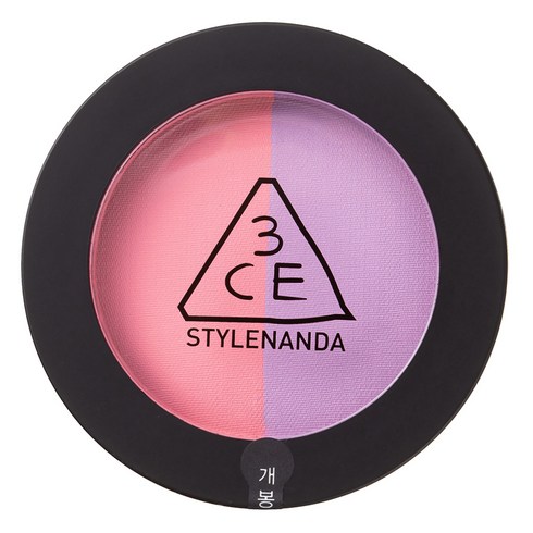 쓰리컨셉아이즈 DUO COLOR FACE BLUSH 5.5g, CREME DE VIOLETTE, 1개