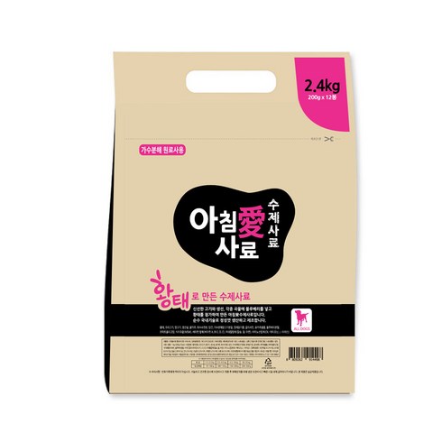 아침애사료 - 아침애사료 강아지 사료, 기타생선, 2.4kg, 1개