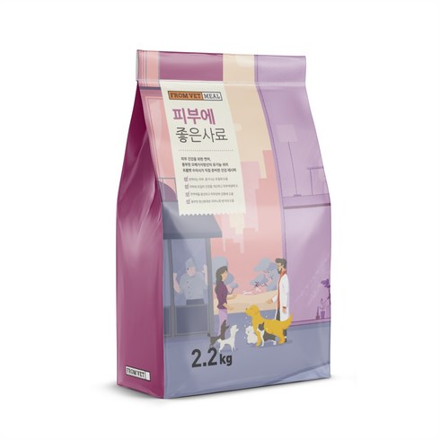 프롬벳 전연령 피부에 좋은 강아지 건식 사료, 피부/털 개선, 2.2kg, 1개