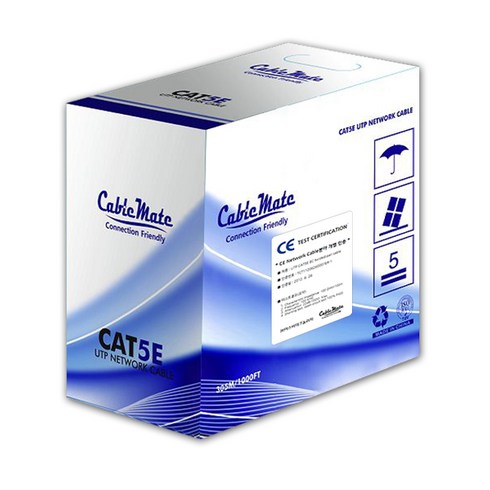 케이블메이트 UTP 네트워크 랜 케이블 박스형 CAT.5e 305m, 회색, 1개
