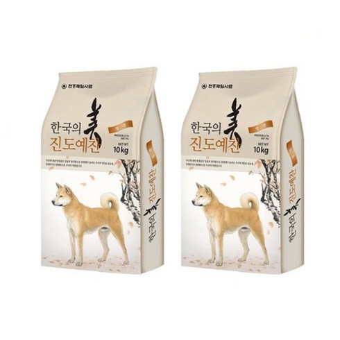 진도예찬 성견용 진돗개 건식사료 2p, 10kg, 2개, 닭