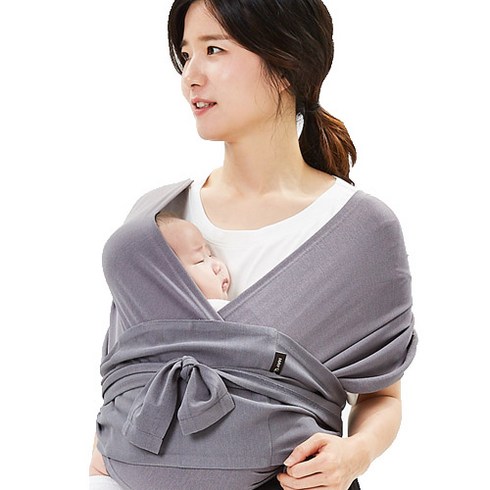 메이앤마이 꿀잠 아기띠 3 + 파우치, 메쉬 플레인차콜