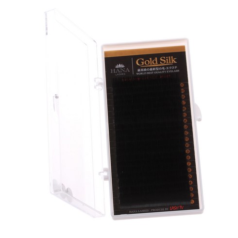 하나 골드 실크 래쉬 인조 속눈썹 0.2 x 11 mm, 블랙(C), 1개