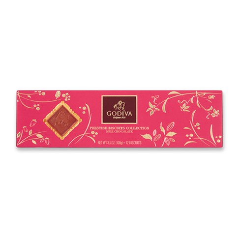 고디바 프레스티지 레이디 밀크 비스킷 컬렉션 초콜릿 12p 세트, 100g, 1세트