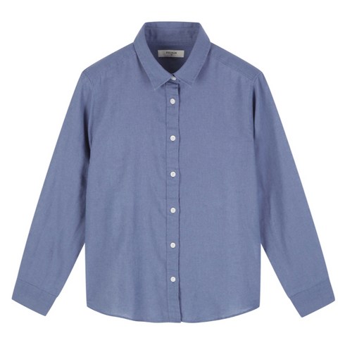 폴햄 여성용 린넨 코튼 베이직핏 긴팔 셔츠