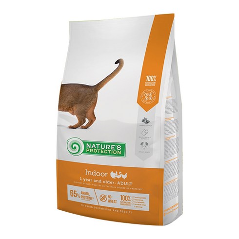 네이쳐스프로텍션 어덜트용 인도어 고양이 건식사료, 닭, 2kg, 1개