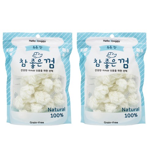 2023년 가성비 최고 강아지껌 - 헬로도기 강아지 참좋은껌 실타래 우유껌 M 10p, 우유맛, 2개