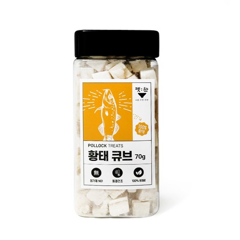 펫찬 반려동물 큐브 동결건조간식, 황태맛, 1개