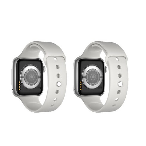 애플워치 3/4/5 실리콘 스포츠 스트랩 SM (42/44mm 호환 가능), 그레이, 2개