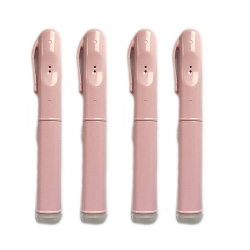 트래블이지 휴대용 올인원 치약 칫솔 핑크 4p세트, 4개입, 1개