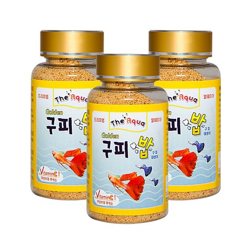 아쿠아플러스 구피 골든밥 사료, 65g, 3개