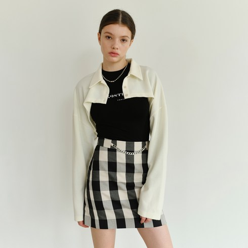 1159스튜디오 여성용 A2 CROP PK BOLERO CARDIGAN