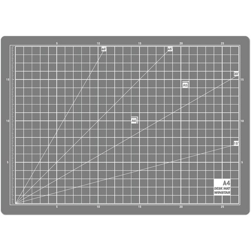 커팅매트 - 윈스타 칼라 데스크매트, 1개, 그레이