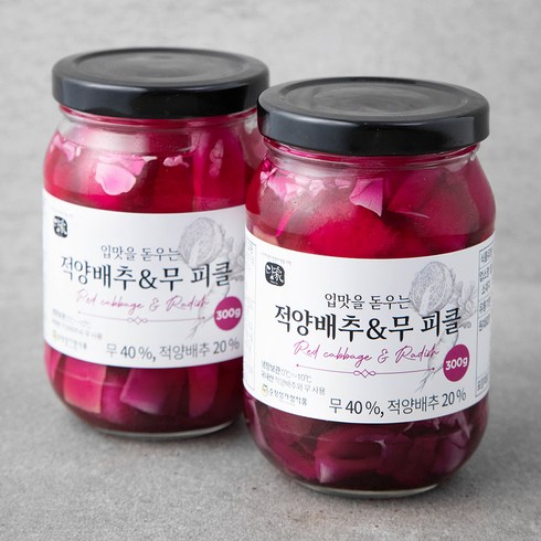 담가 적양배추 무 피클, 300g, 2개