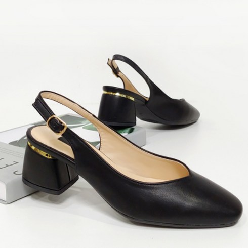 2023년 가성비 최고 슬링백 - 여성용 비엔 V라인 통굽 슬링백