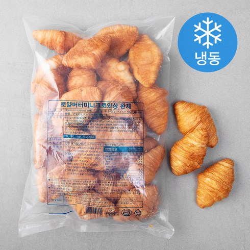청아냉동식품 쥬르드뱅 로얄버터 미니 크로와상 완제 24개입 (냉동), 408g, 1개