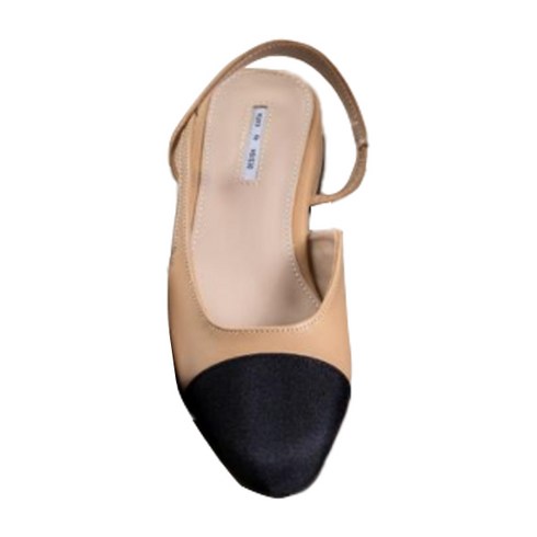 2023년 가성비 최고 슬링백 - 블랙 앞코 사이드 오픈 슬링백 68011