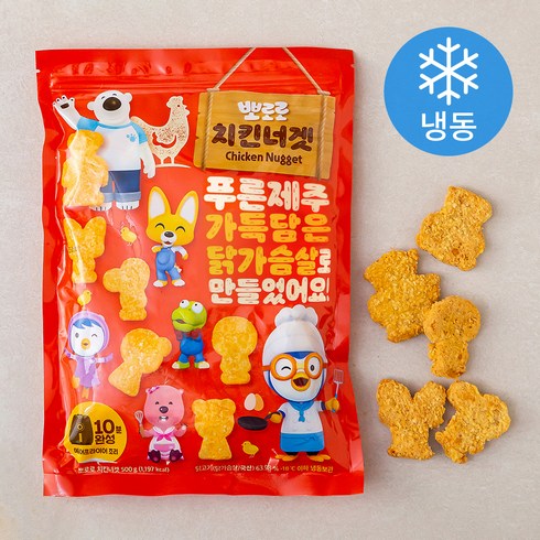 아기치킨너겟 - 뽀로로 치킨너겟 (냉동), 500g, 1개