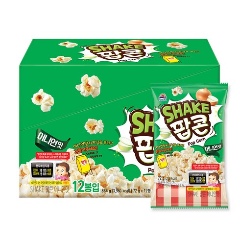 SHAKE 팝콘 어니언맛 12p, 864g, 1개