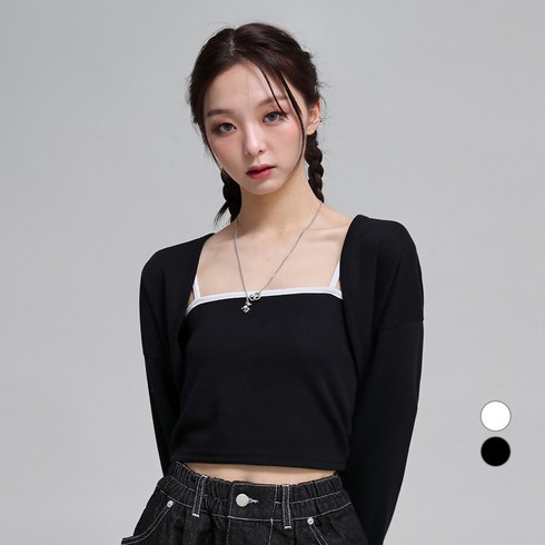 라벨 볼레로 - 어썸어라운드 여성용 볼레로 나시 세트