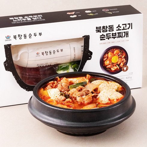 순두부밀키트 - 프레시지 북창동 소고기 순두부 찌개 밀키트, 620g, 1개