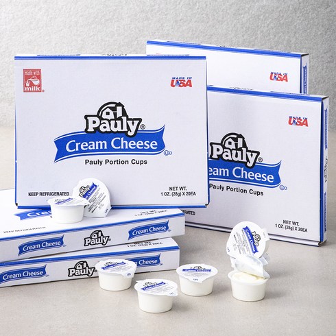 크림치즈포션 - PAULY 크림치즈 컵 20개입, 2.8kg, 1개
