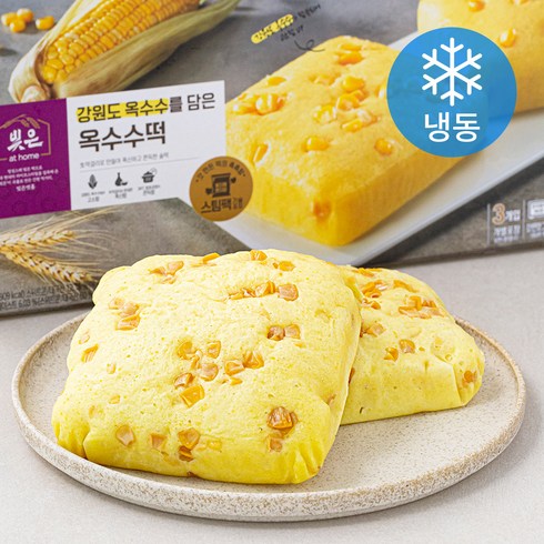 옥수수빵 - 빚은 옥수수 술떡 (냉동), 1개, 480g
