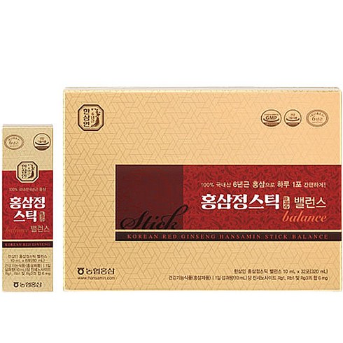 한삼인 홍삼정스틱 밸런스 10mLx32포 + 쇼핑백, 32포, 320ml, 1개