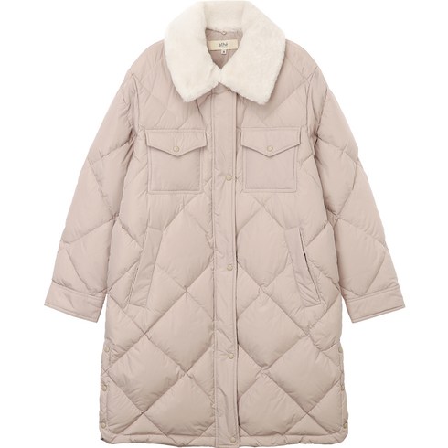 아떼바네사브루노 여성용 퀼팅 카라 다운 점퍼 VLJU2D431