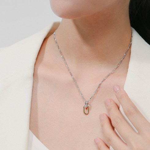 로이드 여성용 L Carat 라운드 스퀘어 목걸이 LLNS21007S