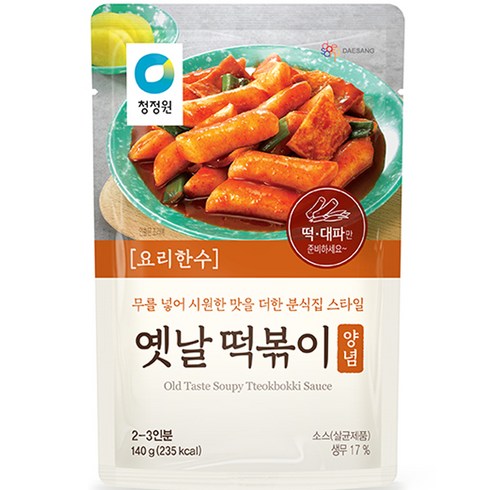 청정원 옛날 떡볶이 양념, 1개, 140g