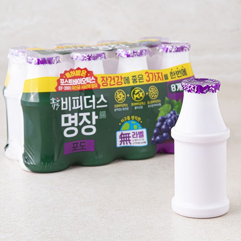 2023년 가성비 최고 야쿠르트네고왕 - 소와나무 비피더스 명장 포도 요구르트 8입, 1000ml, 1개