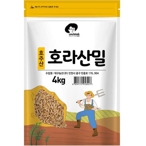 호라산밀 - 엉클탁 호주산 호라산밀, 4kg, 1개