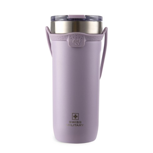 스위스밀리터리 보온 보냉 컵 보냉 스트랩 텀블러 OKK-TS710, 라벤더, 710ml