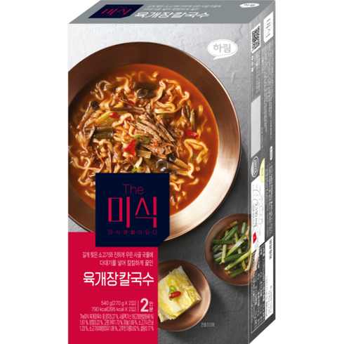 The미식 육개장 칼국수 270g, 2개