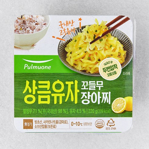 유자단무지 - 풀무원 상큼유자 꼬들무 장아찌, 220g, 1개