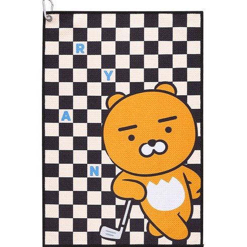 2024년 가성비 최고 골프수건 - 체커보드 골프 클럽 타월, 라이언