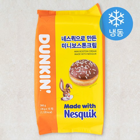 던킨 네스퀵으로 만든 미니 보스톤 크림 (냉동), 360g, 1개