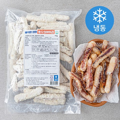 골든에프앤디 바삭한 찹쌀 통오징어튀김 (냉동), 1kg, 1개