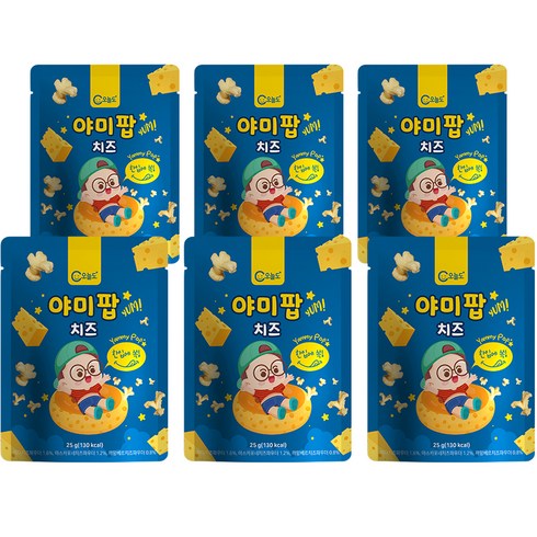 오늘도 아기과자 야미팝 25g, 치즈, 6개