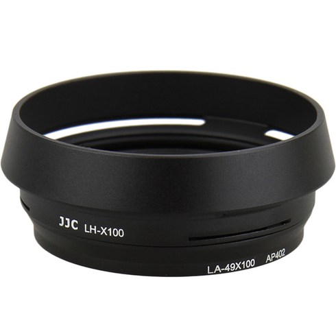 JJC X100V / X100F / X100T 후지필름 카메라 렌즈 원형 후드 블랙, LH-X100, 1개